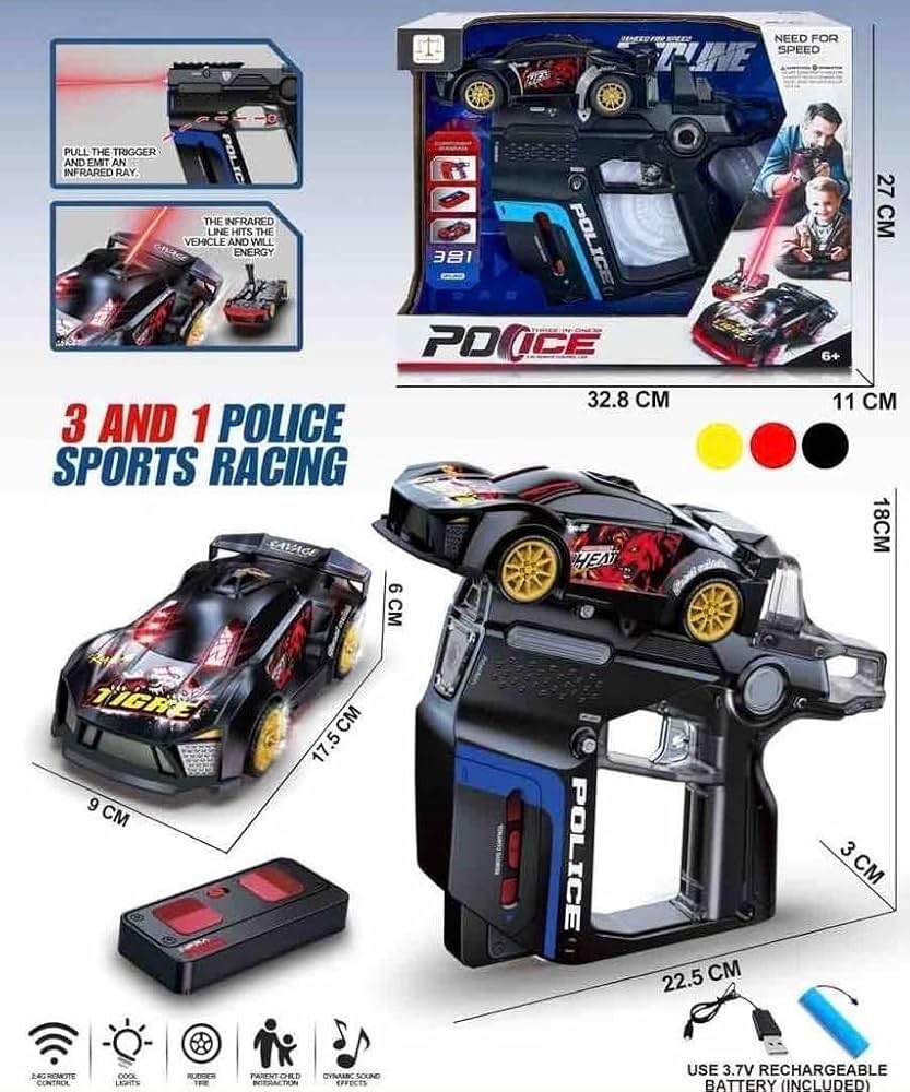 3 in 1 police gun car