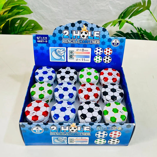 Foot Ball Shape Dual Hole Pencil Sharpner