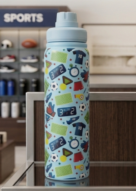 Cartoon 1000ml Steel Bottle