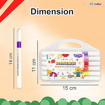 Doodle Dash Acrylic pen markers - 12 pieces in one pack