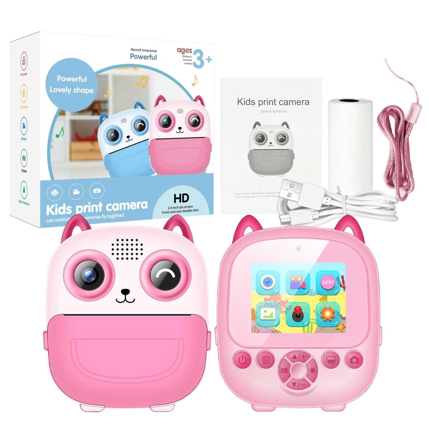 Owl Shape Print Camera