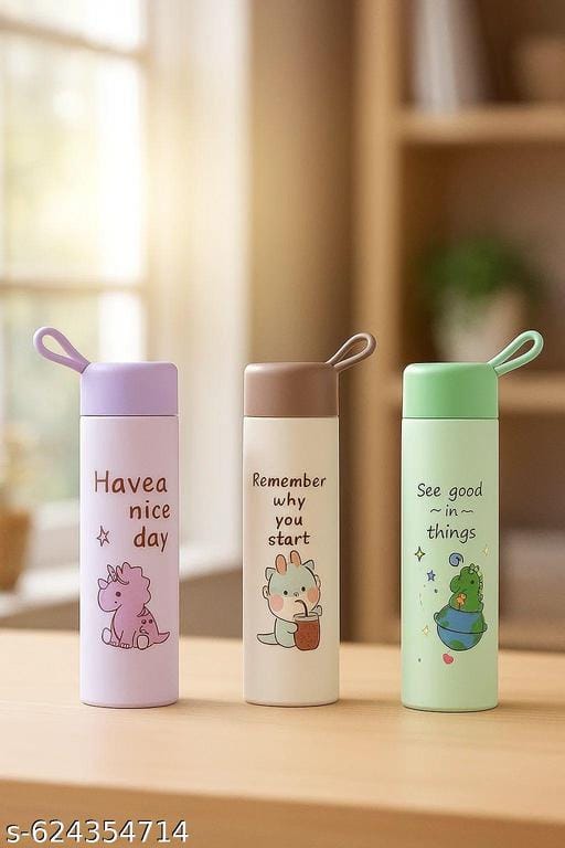 Dino Print Glass Bottles-400ml