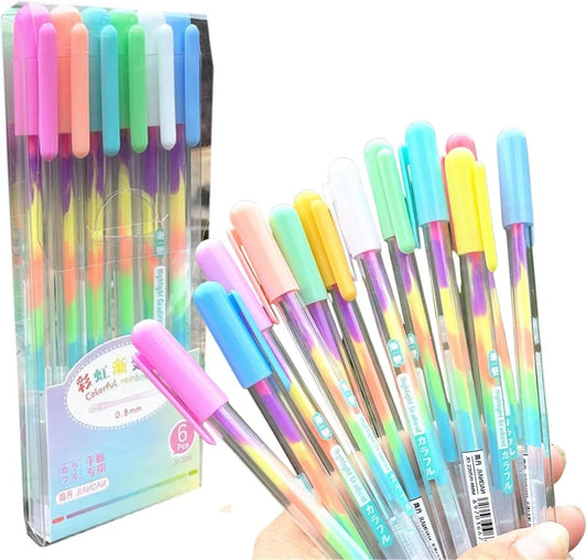 Colorful Rainbow Pen - 12 pens in one pack