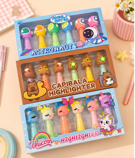 Highlighters 6 Pcs Pack