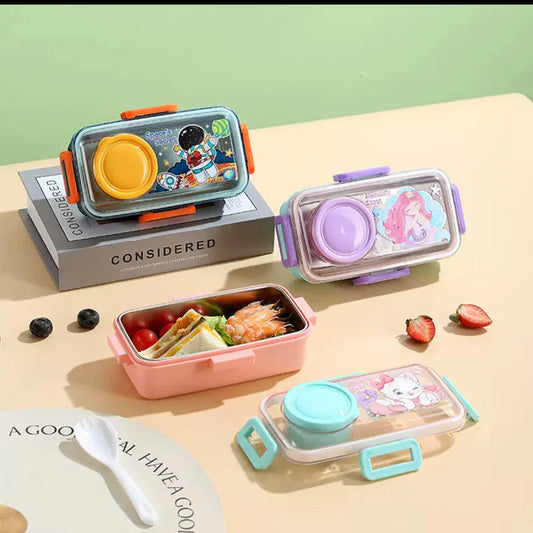 Kids 700ml + 80ml Stainless Steel Lunch Box